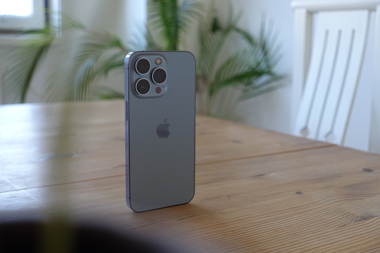 iPhone with a camera on the table